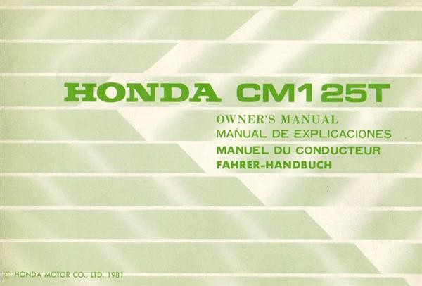 Honda CM125T Fahrerhandbuch