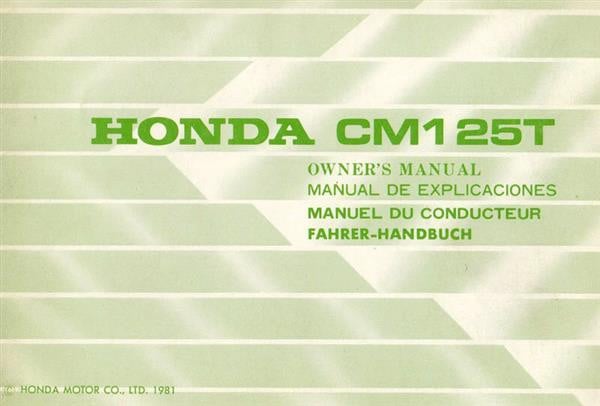 Honda CM125T Fahrerhandbuch