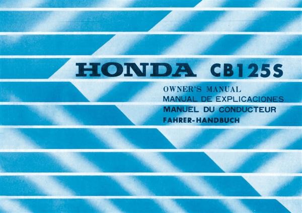 Honda CB125S Fahrerhandbuch