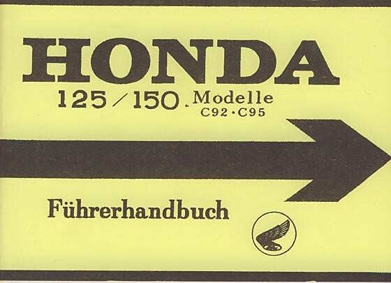 Honda C92 C95 Fahrerhandbuch