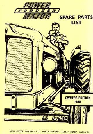 Fordson Power Major, Ersatzteilkatalog 1958