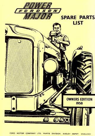 Fordson Power Major Ersatzteilkatalog 1958