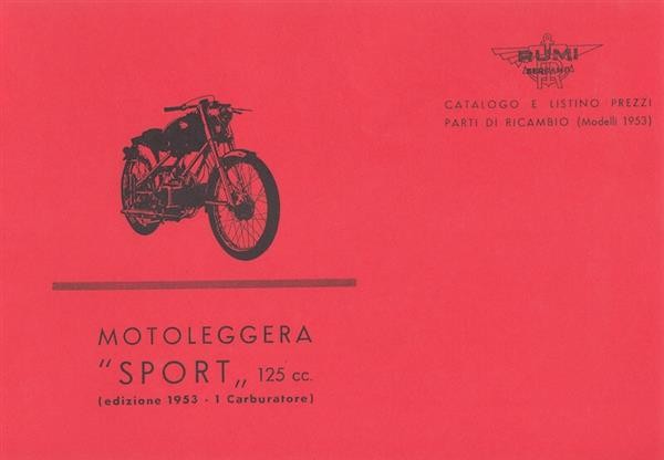 Rumi Sport 125 cc, Motoleggera "Sport", parti di ricambio