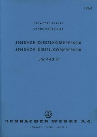 Jenbach Dieselkompressor JW 440 K Ersatzteilkatalog