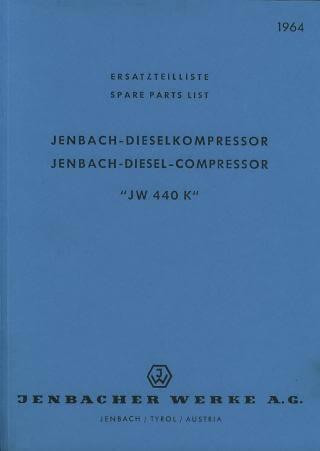 Jenbach Dieselkompressor JW 440 K Ersatzteilkatalog