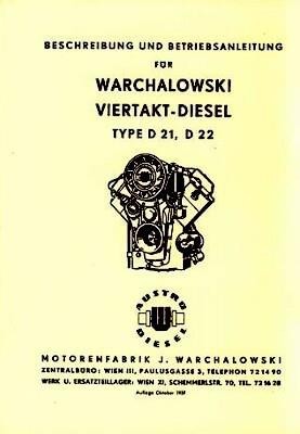 Warchalowski D21, D22 Betriebsanleitung und Ersatzteilkatalog