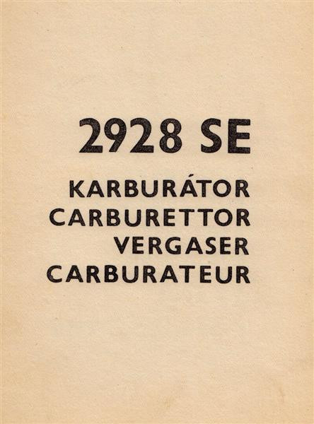 CZ Vergaser 2928 SE, Ersatzteilkatalog