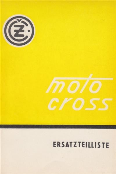 CZ Moto Cross 125/250/400 ccm, Ersatzteilliste