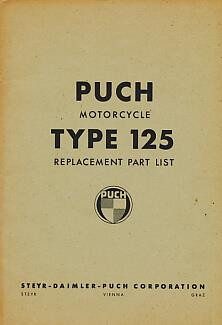 Puch 125 T (Touren) Replacement Part List