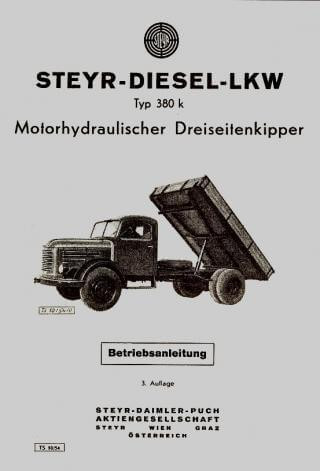 Steyr 380 K - Zusatz-Betriebsanleitung für die Kippanlage