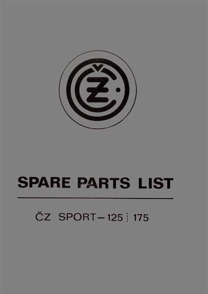 CZ Sport 125/175, Typ 476/05-7 u. 477/05-7, Spare Parts