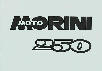 Moto Morini 250, Istruzioni