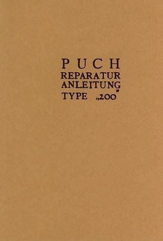 Puch Type 200 Reparaturanleitung