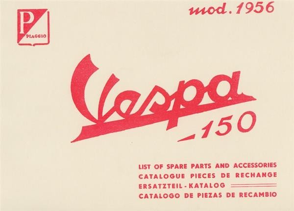 Piaggio Vespa 150, Ersatzteil-Katalog