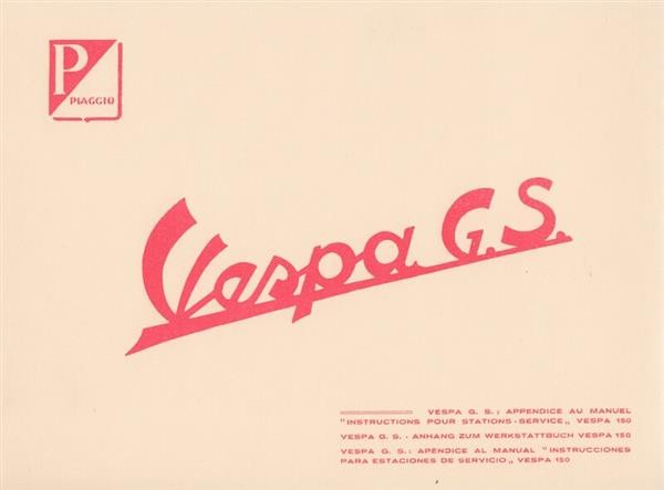 Piaggio Vespa 150 GS - Anhang zum Werkstatthandbuch