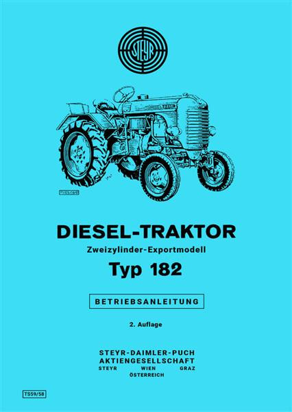 Steyr 182 Traktor Betriebsanleitung