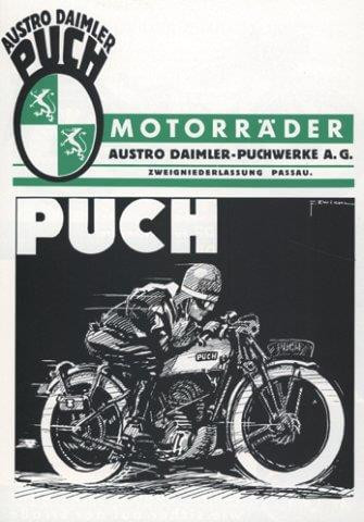 Puch Motorräder 200 ADP, 250 ADP, 200 S4, 250 S4, 500 V, 200 Luxus mit BW., 250 SS, 500 ADP, 500 N, Prospekt