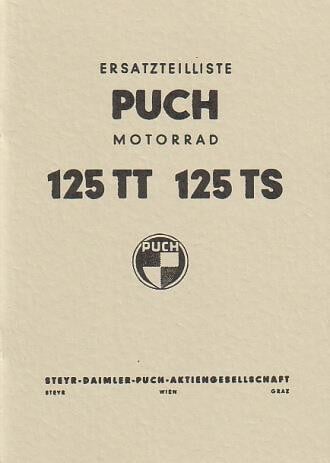 Puch 125 TT und TS Zusatz-Ersatzteilkatalog