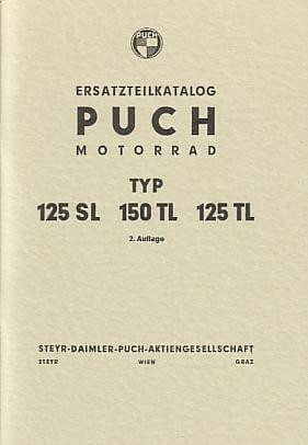 Puch 125 SL, 125 TL und 150 TL, Ersatzteilkatalog