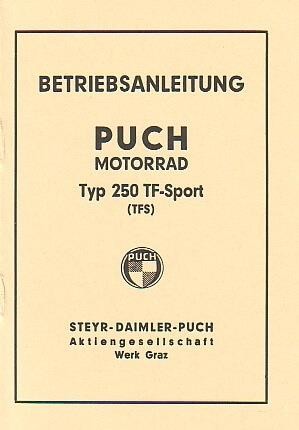 Puch 250 TF-Sport – Betriebsanleitung