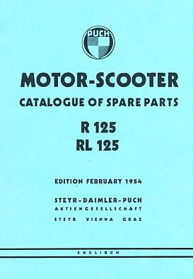 Puch 125 R / 125 RL, Scooter, Spare-parts-list