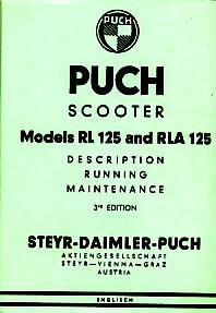 Puch Scooter 125 RL/RLA, Owners Manual