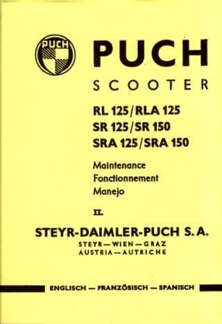 Puch Scooter 125 RL/RLA, 125/150 SR/SRA, Maintenance, Fonctionnement, Manejo
