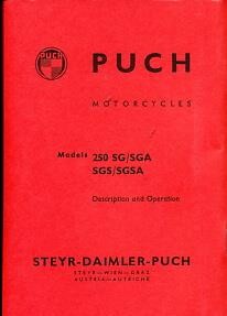 Puch 250 SG, SGS, SGA, SGSA, Owners Manual