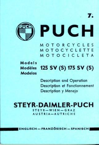 Puch 125 / 175, SV / SVS, Descripton / Operation, Fonctionnement, Manejo