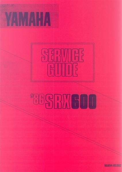 Yamaha SRX 600 Service Information