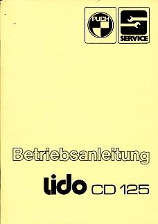 Puch Motorroller Lido CD 125, Betriebsanleitung