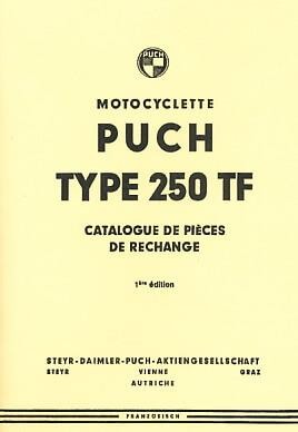 Puch Motocyclette, Type 250 TF, Catalogue de Pieces de Rechange