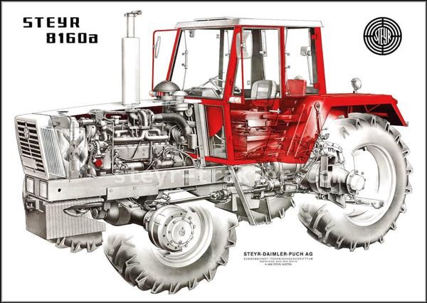 Steyr 8160a Traktor Poster