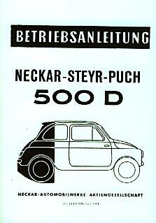 NSU Neckar Steyr-Puch 500 D Betriebsanleitung