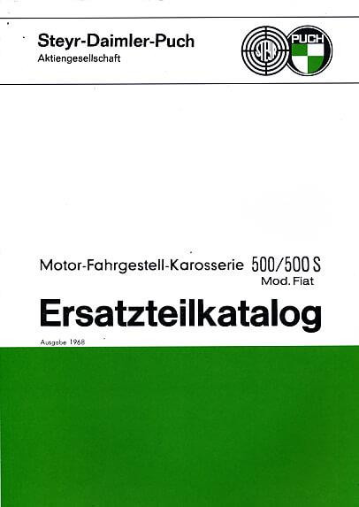 Puch 500, 500 S, Ersatzteilkatalog
