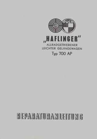 Puch Haflinger 700 AP Reparaturanleitung
