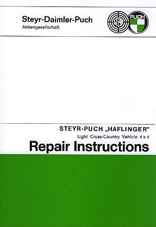 Puch Haflinger 4 x 4 Repair-Manual