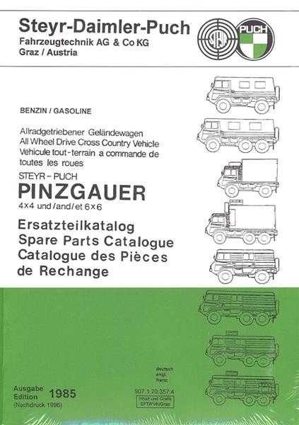 Puch Pinzgauer 710 und 712, 4 x 4 und 6 x 6, Ersatzteilkatalog, spare parts catalogue