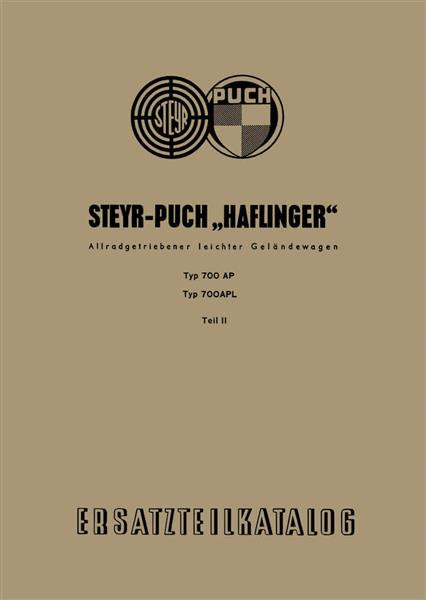 Puch Haflinger AP und APL, Ersatzteilkatalog Teil 2