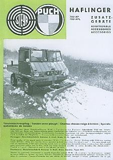 Puch Zusatzgeräte für Haflinger 700 AP/APL, Prospekt, Reprint