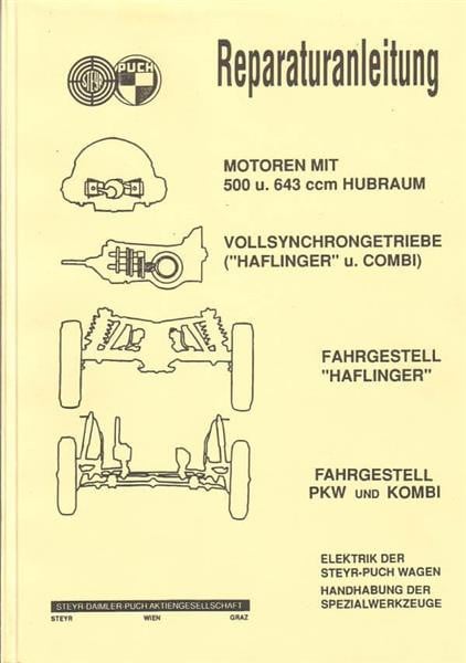 Puch 500, 650, 700, Haflinger, Reparaturanleitung