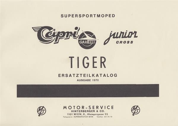 Garelli Capri Junior Cross Tiger Ersatzteilkatalog