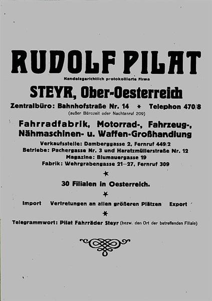 Puch Fahrrad- und Motorrad-Zubehör-Katalog Rudolf Pilat