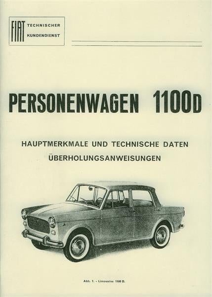 Fiat 1100 D Hauptmerkmale und technische Daten