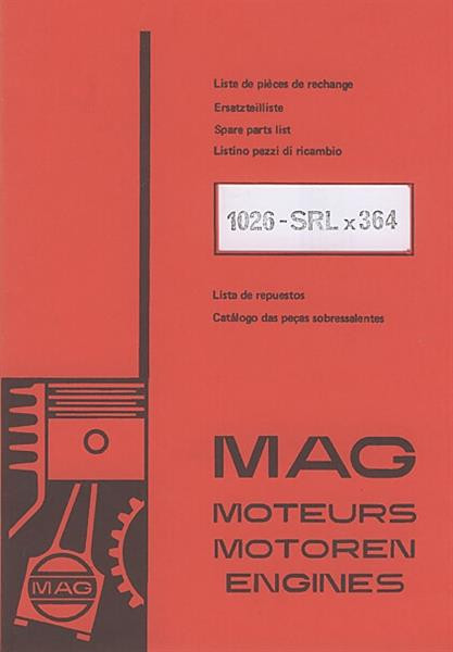 MAG Stationärmotor 1026-SRL x 364, Ersatzteilkatalog