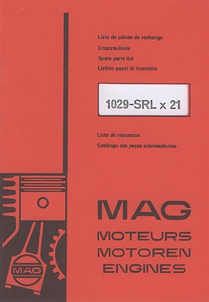 MAG 1029-SRL x 21 Stationärmotor, Ersatzteilkatalog