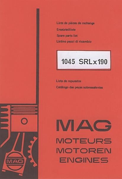 MAG 1045 SRL x 190 Stationärmotor, Ersatzteilkatalog