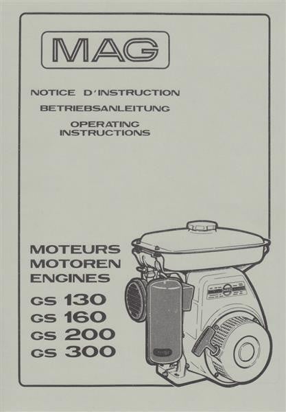 MAG GS 130, GS 160, GS 200, GS 300, Betriebsanleitung