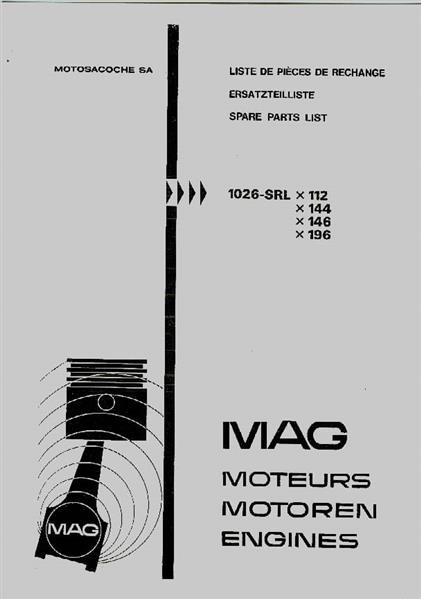 MAG 126-SRL x 112, 144,146,196, Stationärmotor, Ersatzteilkatalog