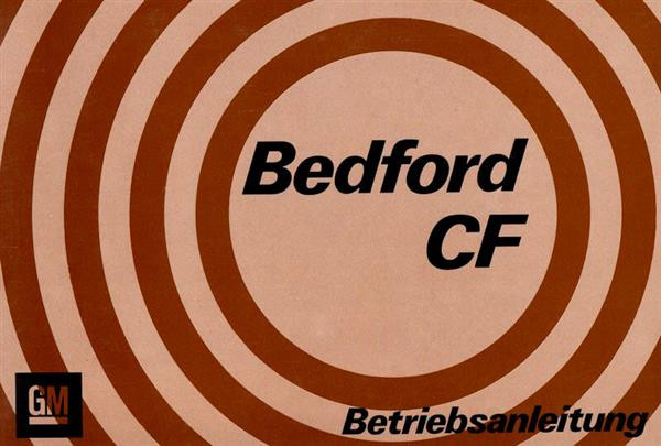 Bedford CF, Betriebsanleitung